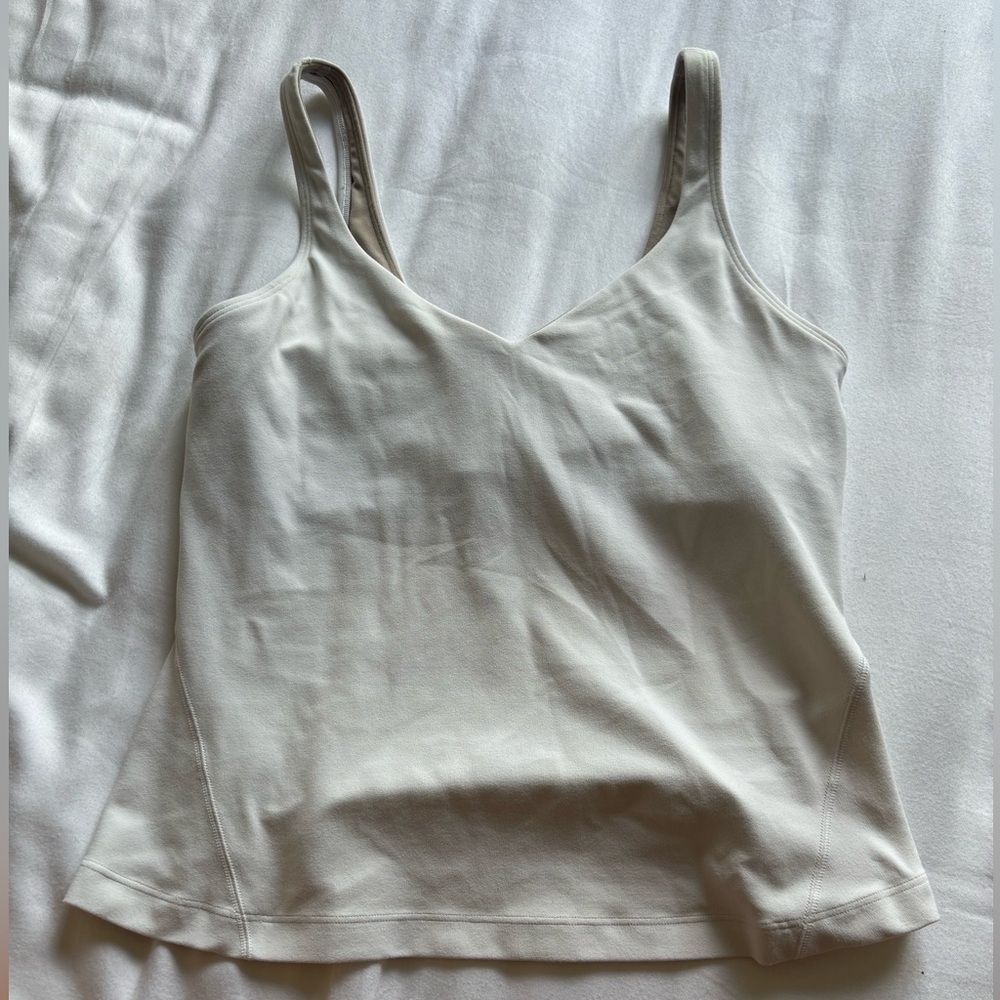 White Lulu align tank top